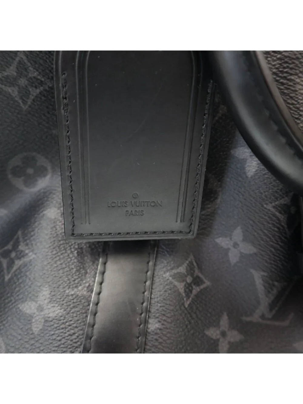 Louis Vuitton Keepall Bandouliere 55 Monogram Eclipse 55 Shoulder Bag Black